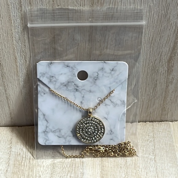New with a small defect - Gold coin necklace with crystals - Picture 8 of 8